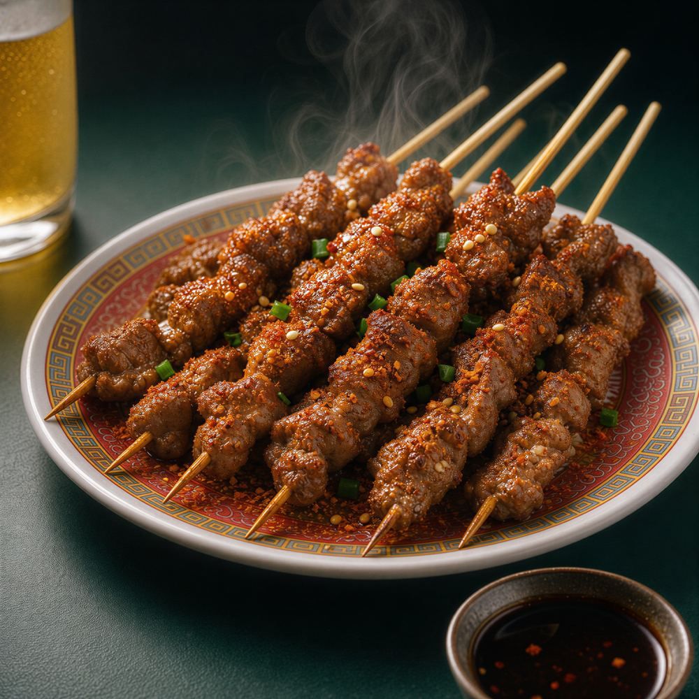 North-Eastern BBQ skewers at Four Seasons Noodle House